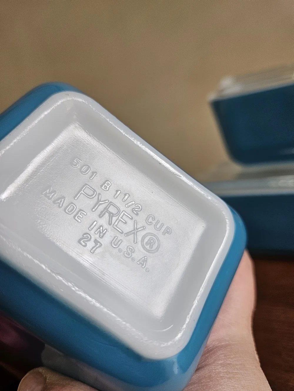 Pyrex Horizon Blue Refrigerator Set 1969-1972